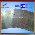 Pharmaceutical Golden Aluminum Foil Both Side Printing Packing Material